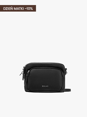 Black Rylko handbag with Mother's Day 10% discount offer.