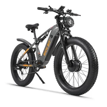 [EU DIRECT] RICH BIT C01 Electric Bike 48V 20Ah Battery 750W*2 Dual Motors Recommended Top Speed 25KM/H 26*4.0inch Tires 65KM Max Mileage 150KG Max Load Electric Bicycle