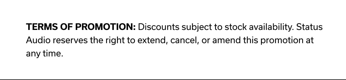 TERMS OF PROMOTION