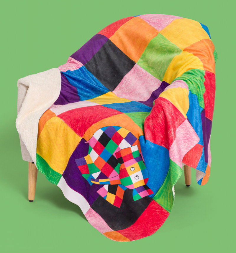 Elmer Patchwork Fleece Throw