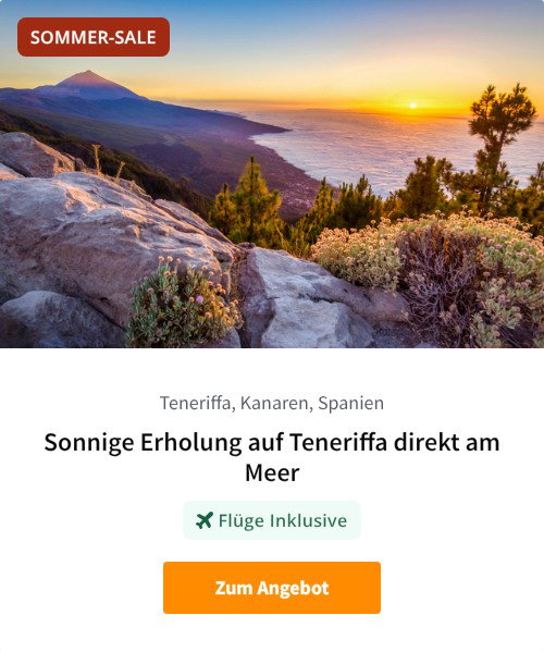 Sonnige Erholung auf Teneriffa direkt am Meer