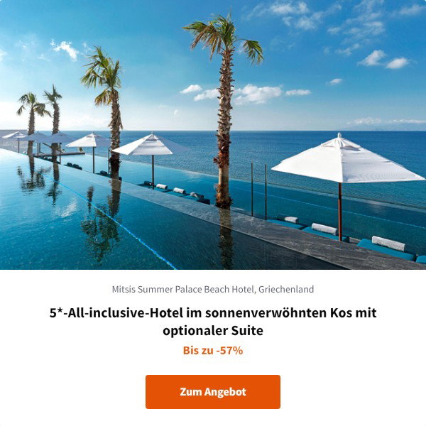 5*-All-inclusive-Hotel im sonnenverwöhnten Kos mit optionaler Suite