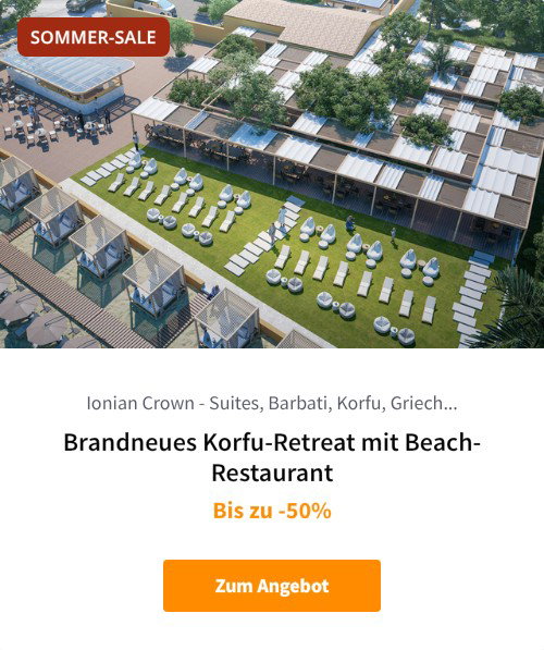 Brandneues Korfu-Retreat mit Beach-Restaurant
