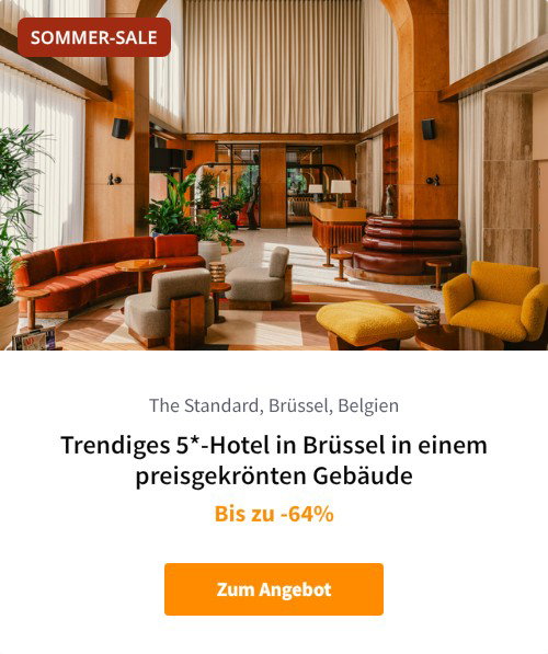 Trendiges 5*-Hotel in Brüssel in einem preisgekrönten Gebäude