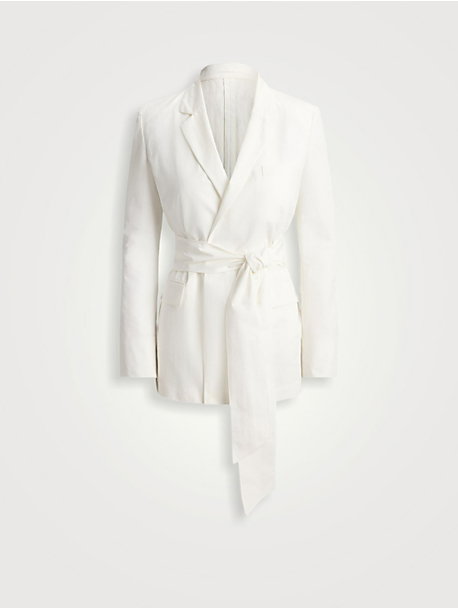 Carlotta Peach Cotton Blazer