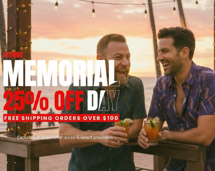 Memorial Day sale: 25% off sitewide, free shipping over $100.