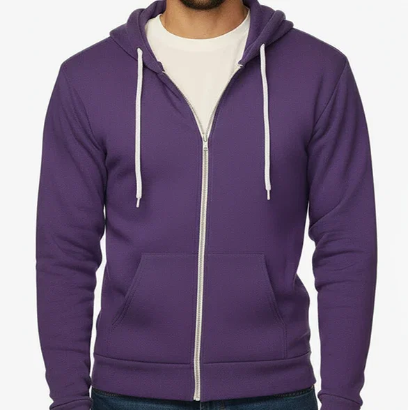 Image of The "Starter" Full Zip 50/50 Hoodie in Varsity Purple