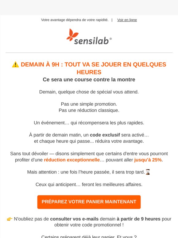 ⚠️ Demain 9h : soyez au rendez-vous