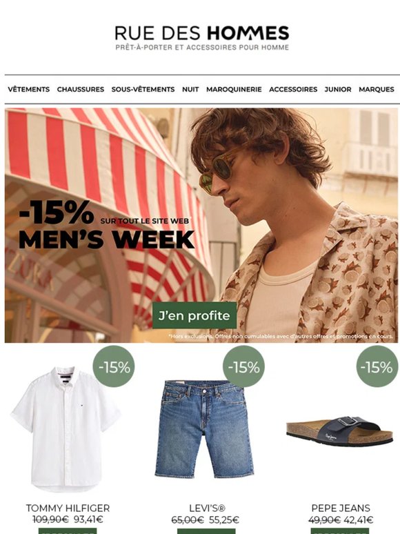 🛍️ Men’s Week : profitez encore de -15% sur tout !