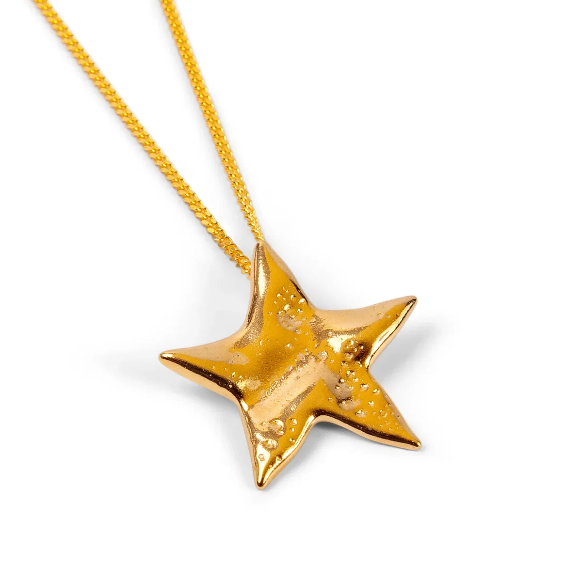 Image of Dazzling Star Necklace in Silver with 24ct Gold
