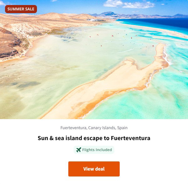 Sun & sea island escape to Fuerteventura