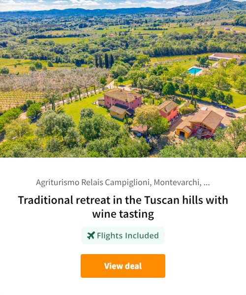 Traditional retreat in the Tuscan hills with wine tasting