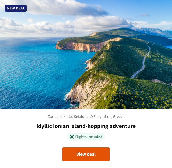 Idyllic Ionian island-hopping adventure