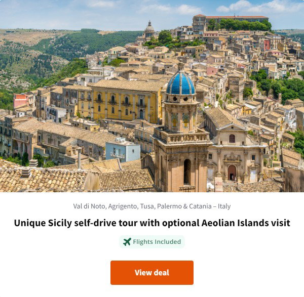 Unique Sicily self-drive tour with optional Aeolian Islands visit