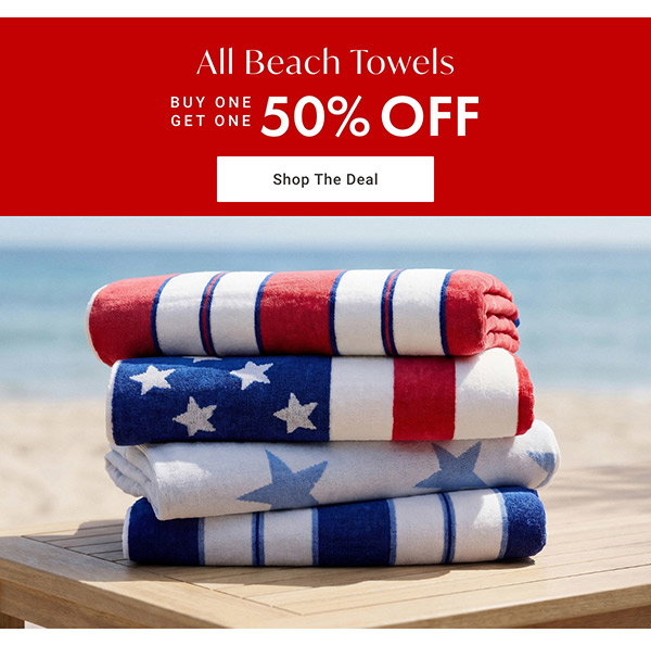 Buy One, Get One 50% Off All Beach Towels | Shop the Deal >