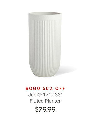 Japi 17" x 33" Fluted Planter