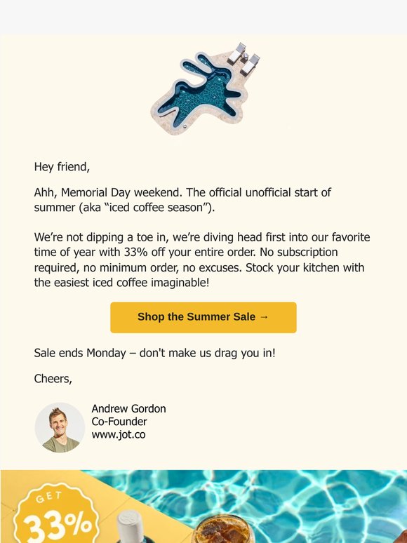 33% off...before you weekend