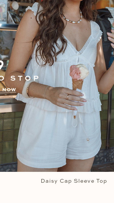 Daisy Caps Sleeve Top