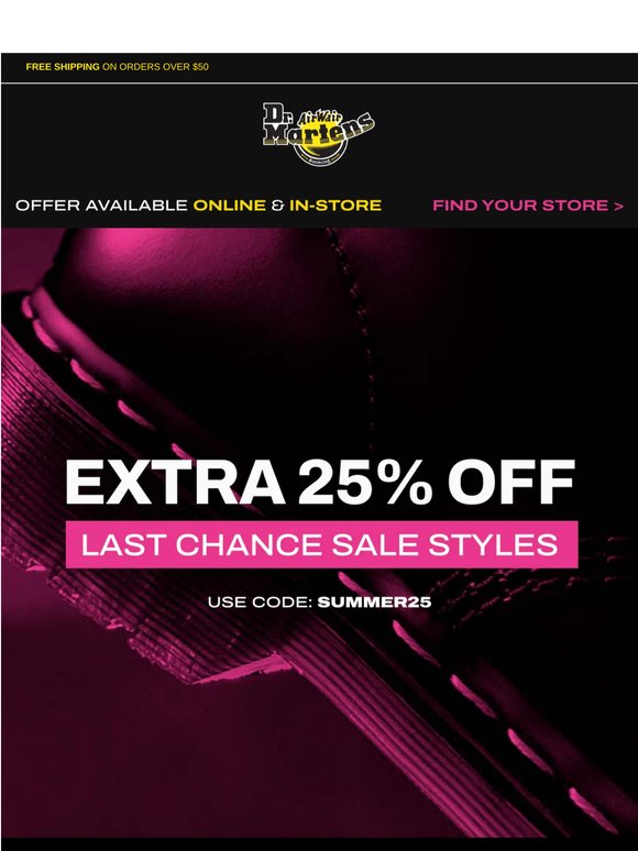 Beat the heat with an extra 25% off sale