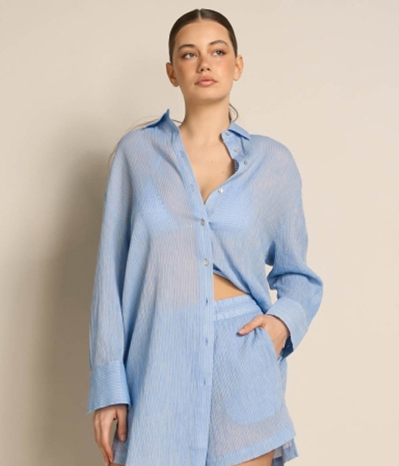 Camicia A Righe In Cotone