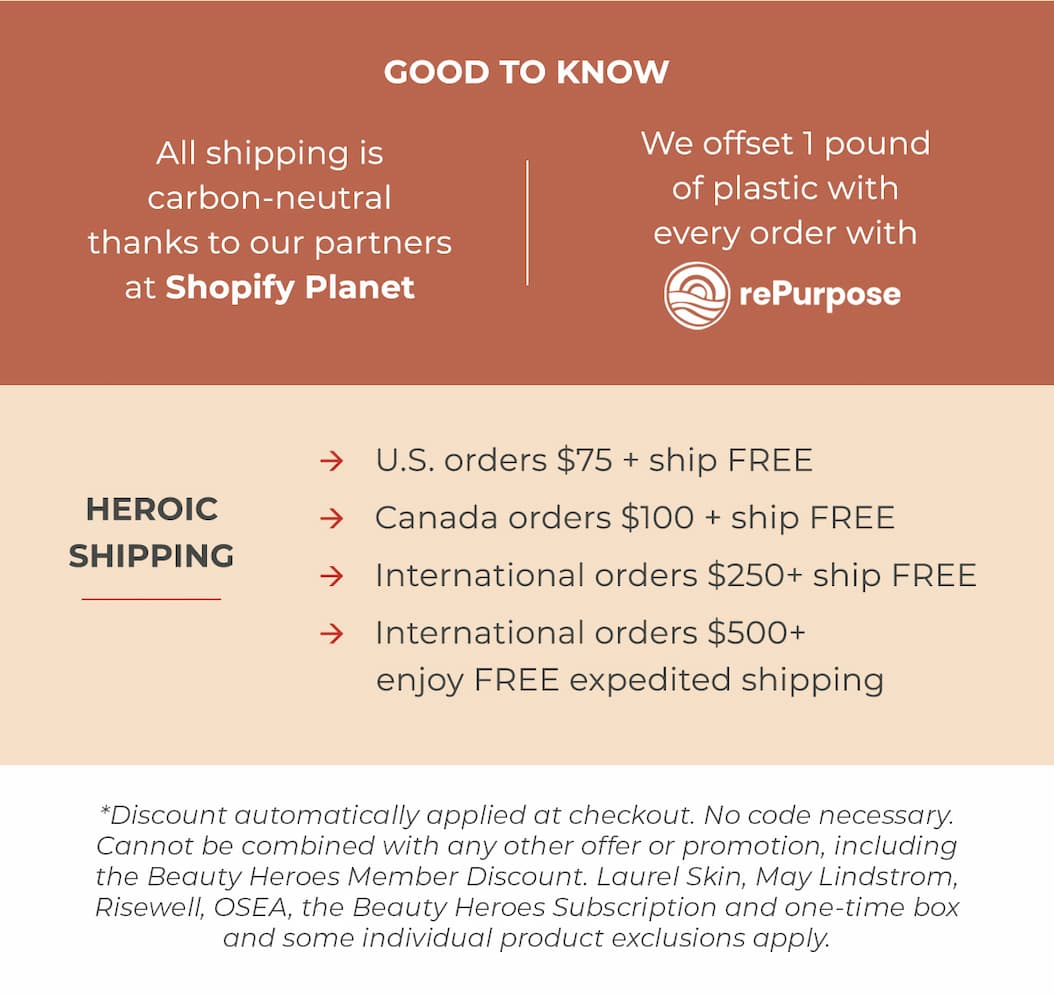 Good To Know + Heroic Shipping