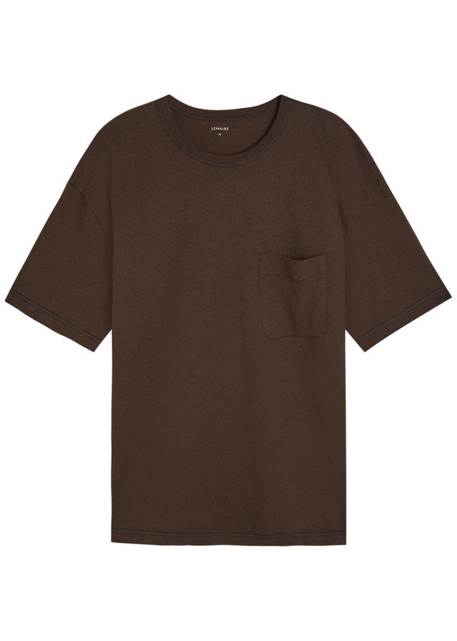 LEMAIRE Boxy cotton and linen-blend T-shirt