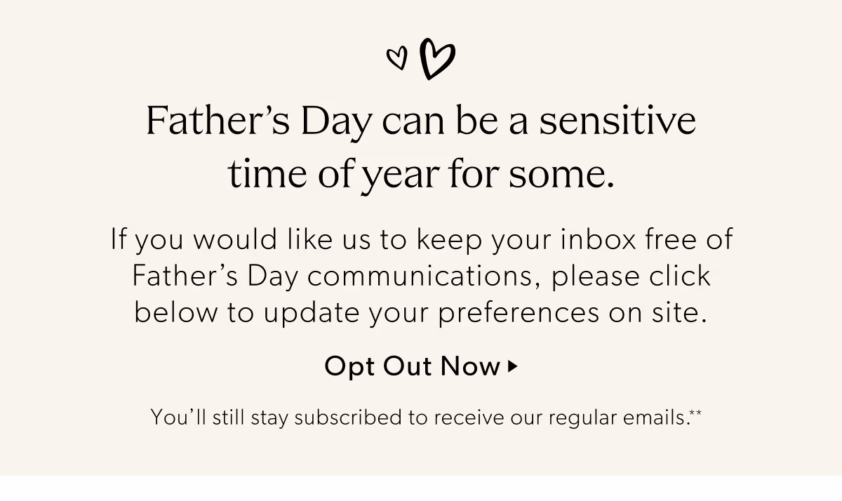 Father's Day can be a sensitive time of year for some.