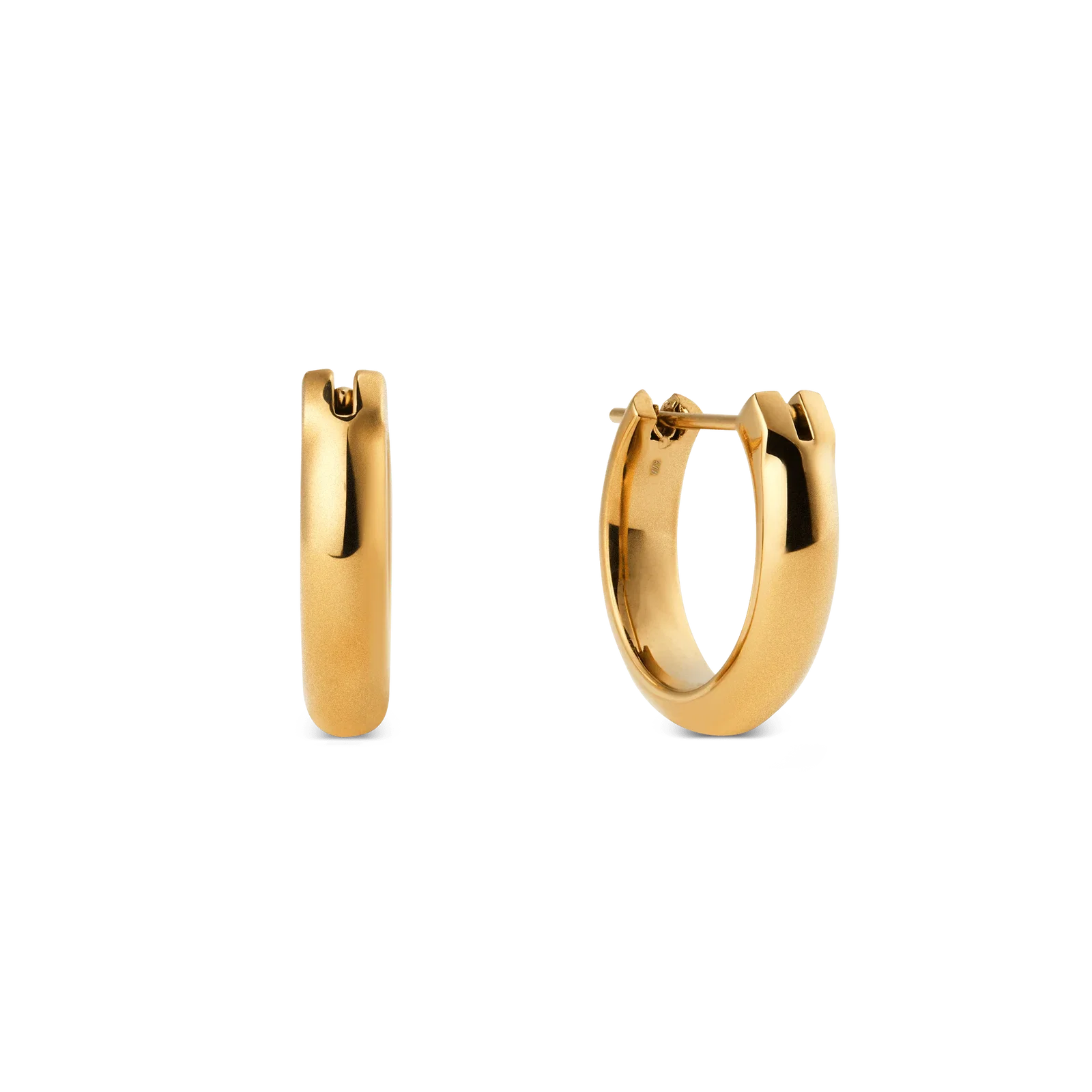 Image of Arch Earrings Gold 12mm