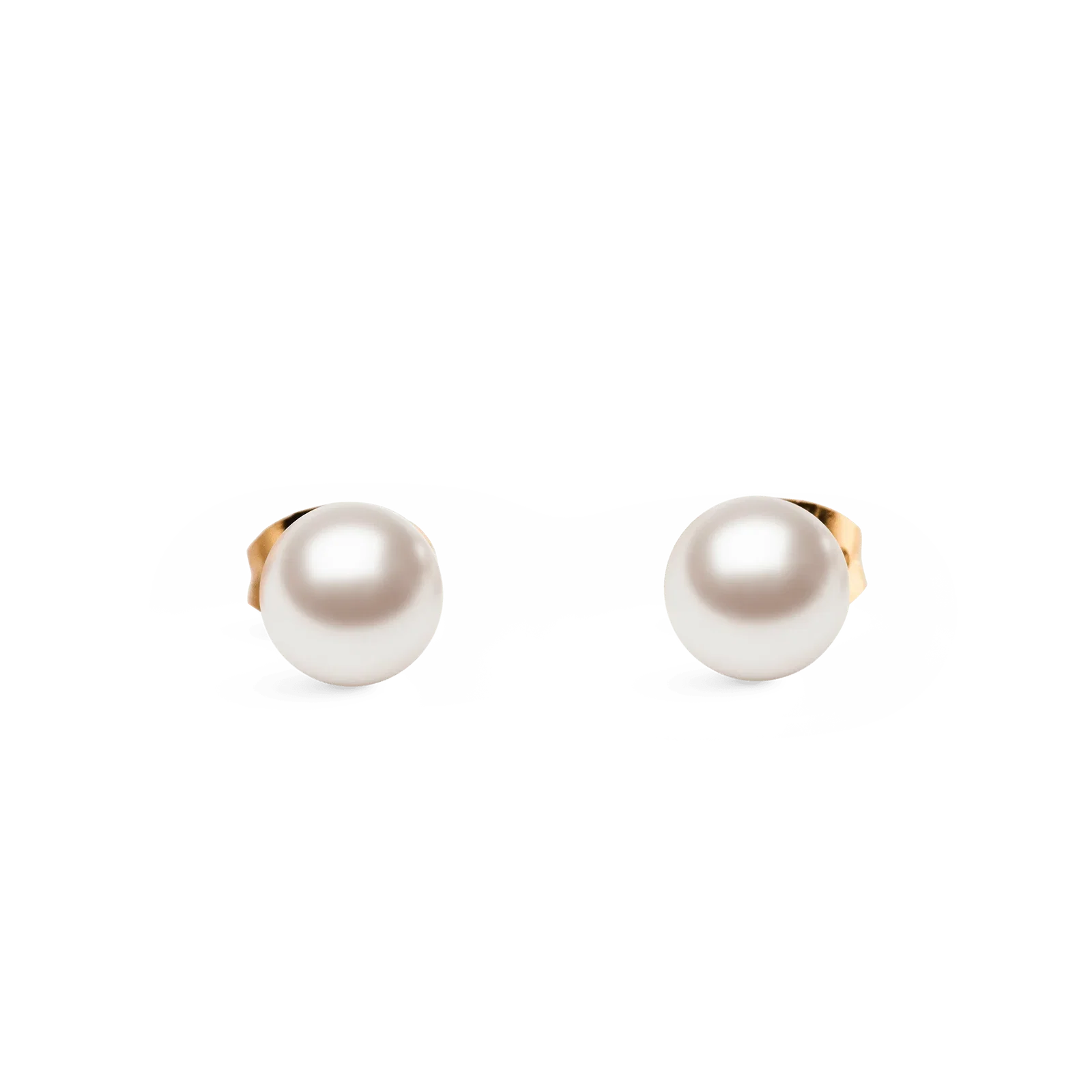 Image of Pearl Stud Earrings Rose Gold