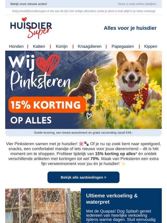 🌸 Pinksteren Deal: 15% korting op alles!