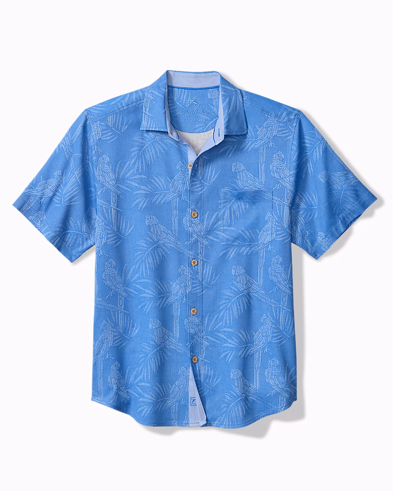 Image of Palm Perch Silk Camp Shirt
