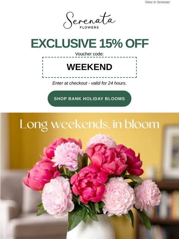 🌻 Long weekends look better with flowers