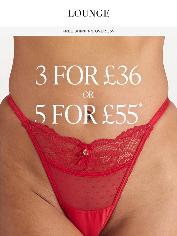 3 for £36 & 5 for £55