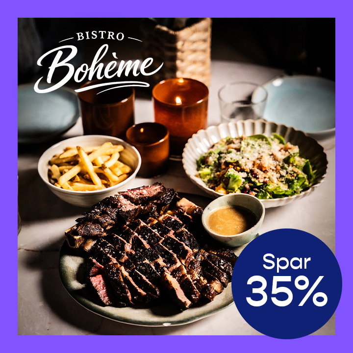Få 1 kg Tomahawk med tilbehør for 2-4 personer på Bistro Bohème på Frogner