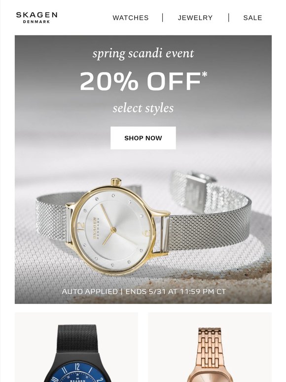 20% off select styles