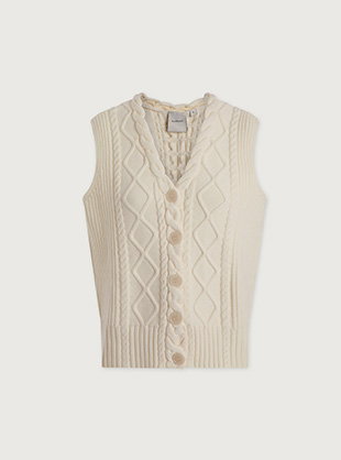 Tatyana Cable Knit Vest