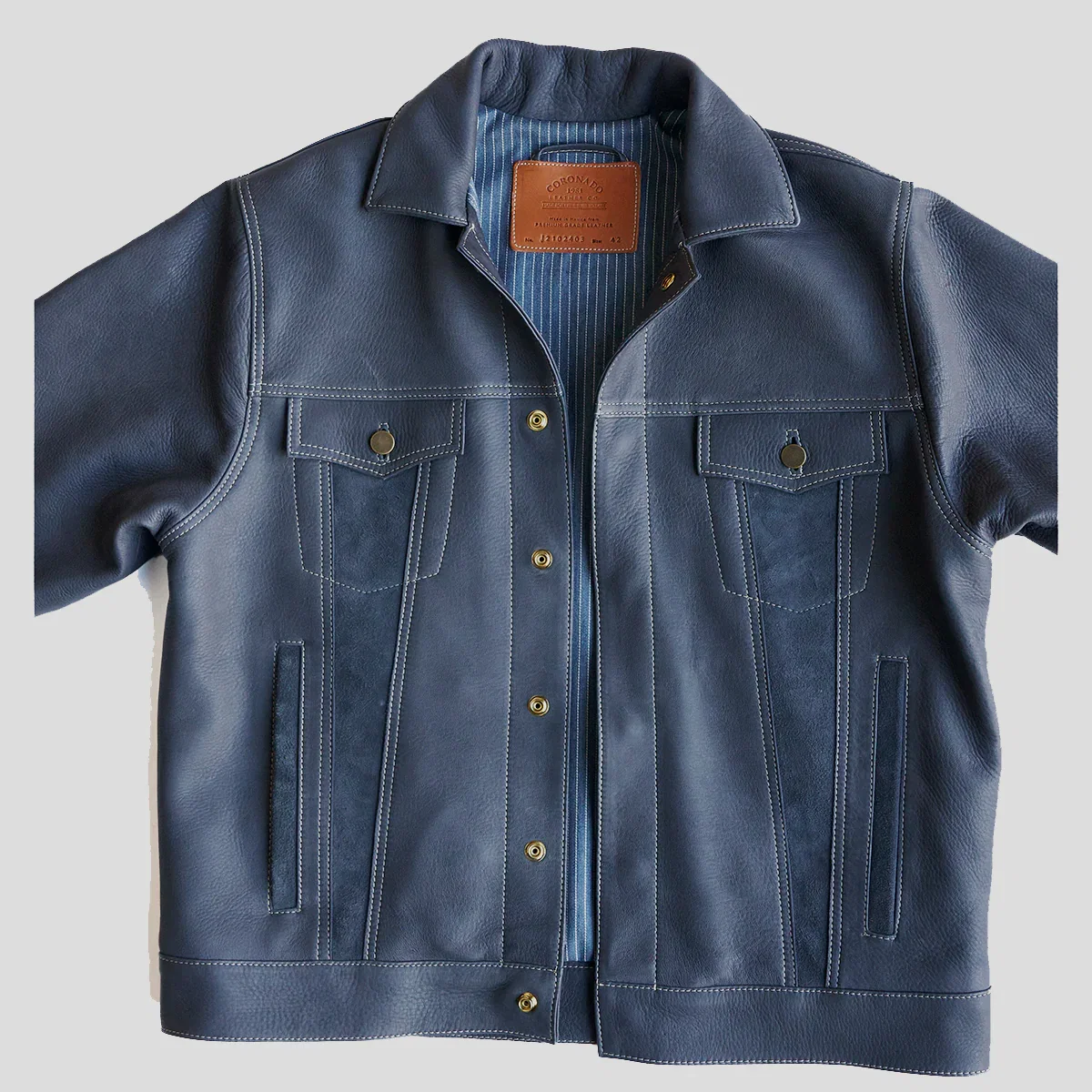 Image of No.210 Dean Jacket | Deerskin Indigo