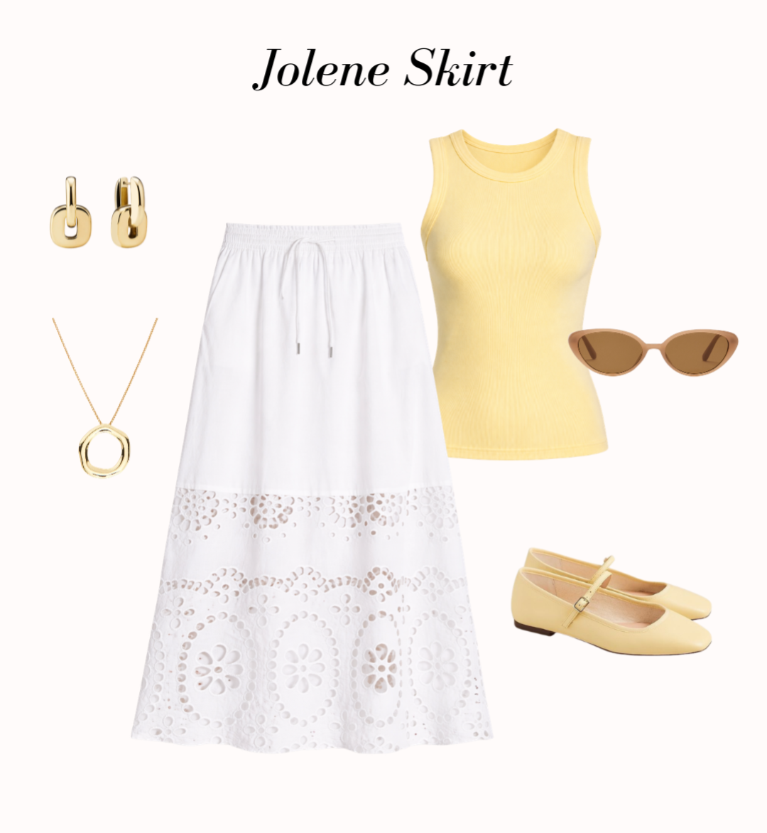 Jolene Skirt White