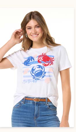 Shop Classic Sea Life Seas The Day Tee