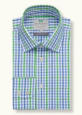 Green and Sky Check BC Classic Fit Shirt