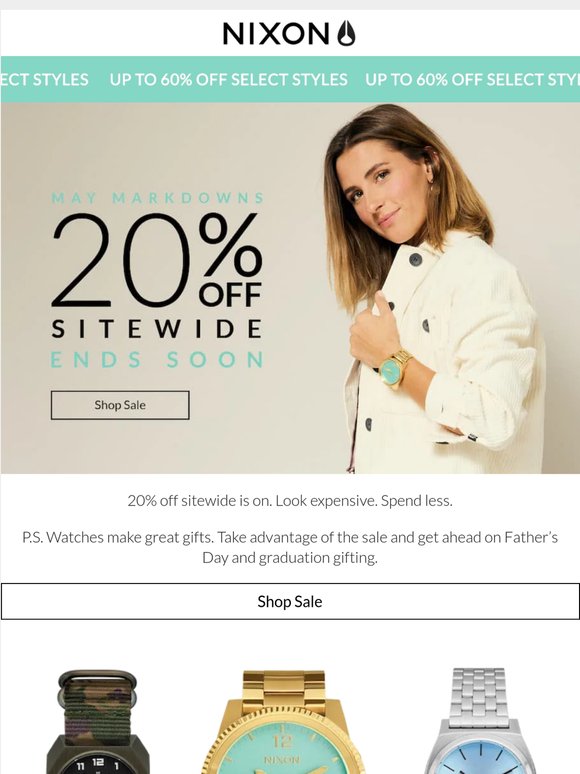 20% Off Sitewide Is Ending Soon