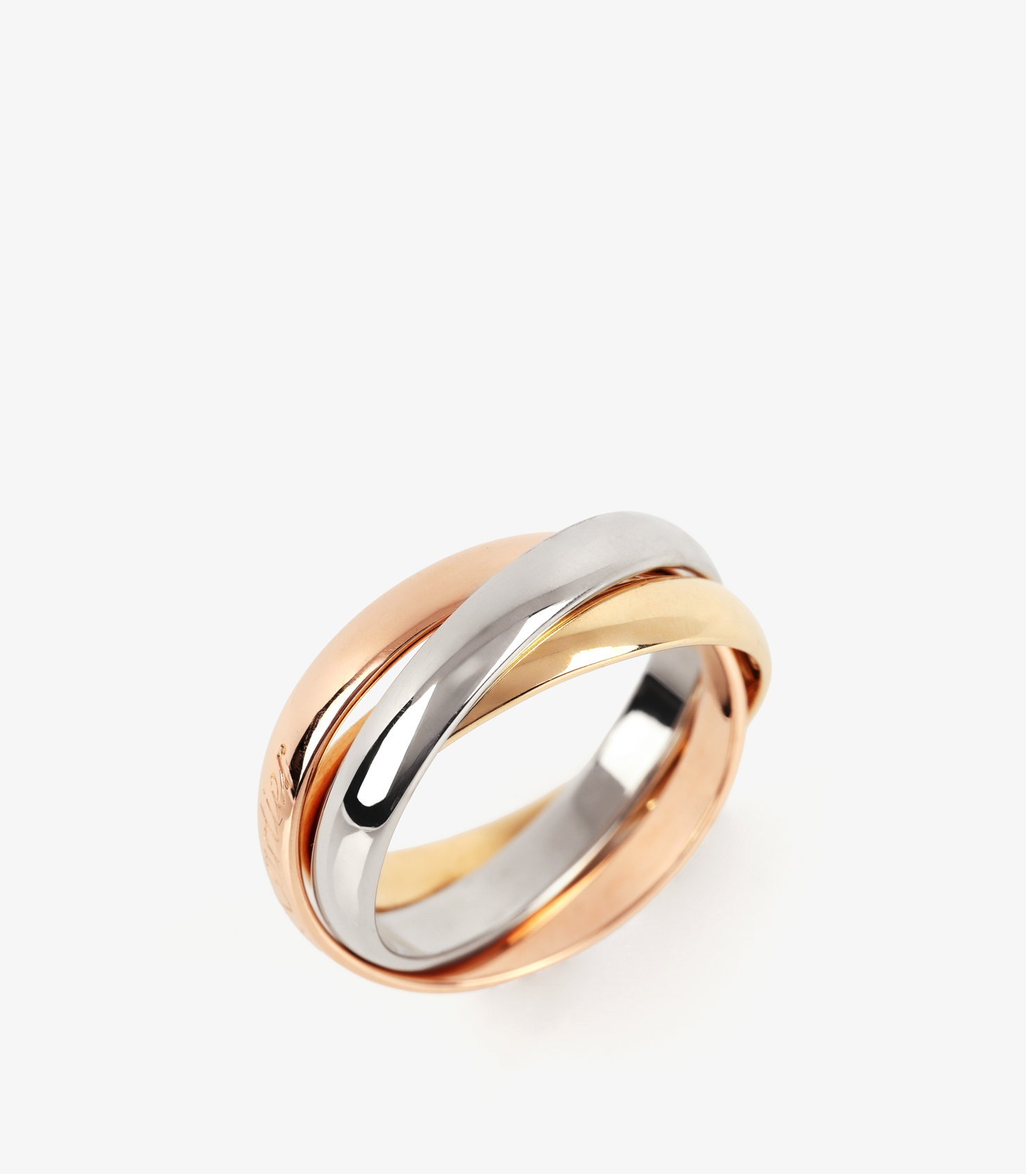 18ct White Gold, 18ct Yellow Gold and 18ct Rose Gold Small Les Must de Cartier Small Ring