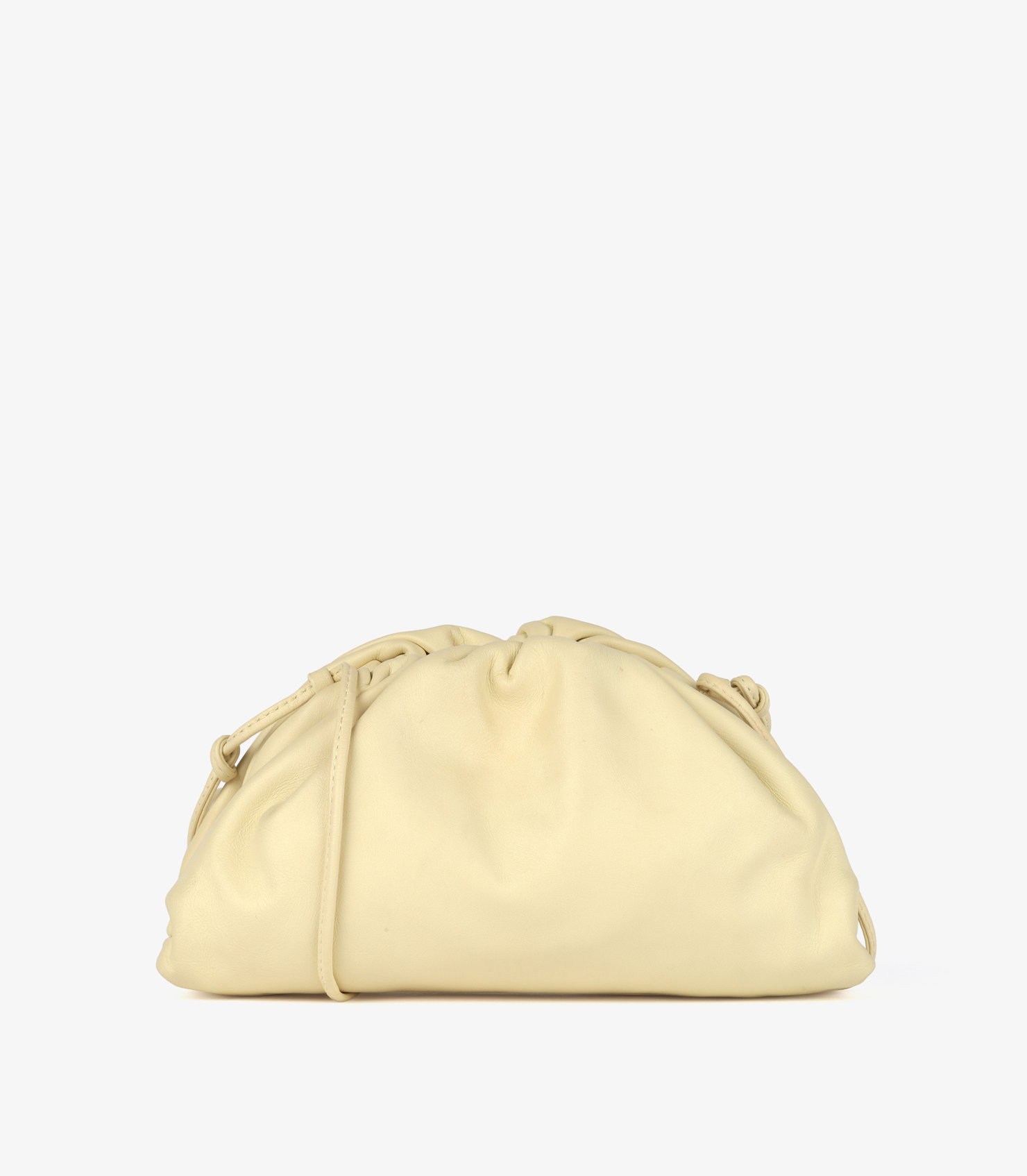 Zest Washed Yellow Smooth Calfskin Leather Mini The Pouch