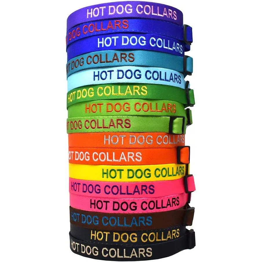 Image of Personalized Embroidered Reflective Dog Collar