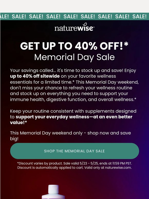 Up to 40% Off Sitewide Starts Today!*✨