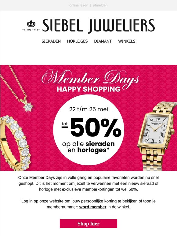 ☀️🛍️Dit weekend: tot 50% memberkorting | mis het niet...