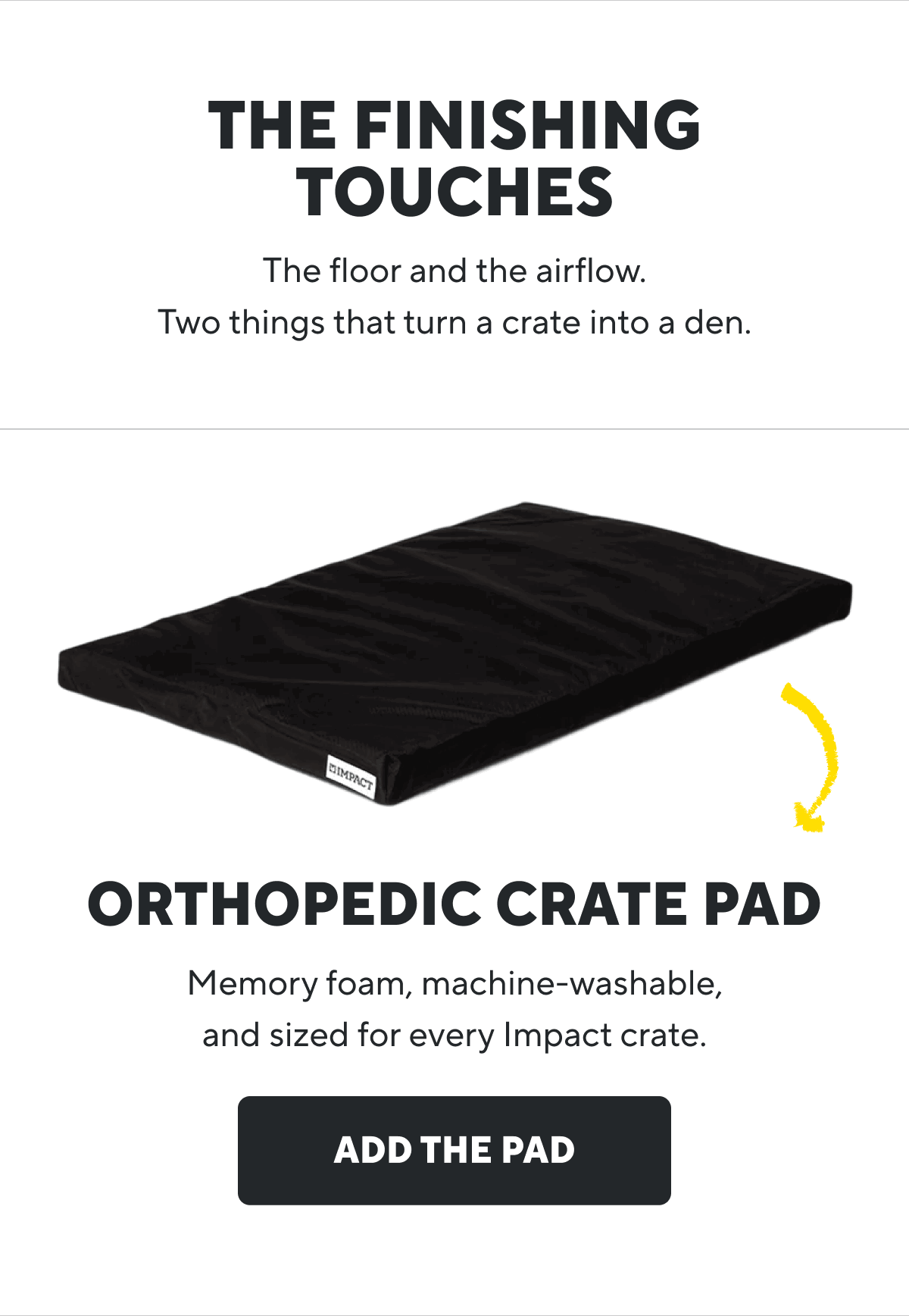 The Finishing Touches | Add The Pad