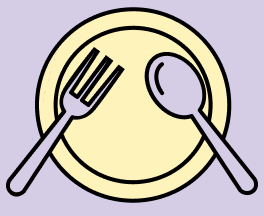 Plate with fork and spoon
