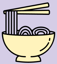 Bowl of noodles with chopsticks