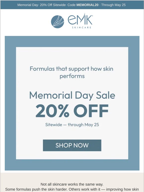 Your routine, elevated — 20% off sitewide